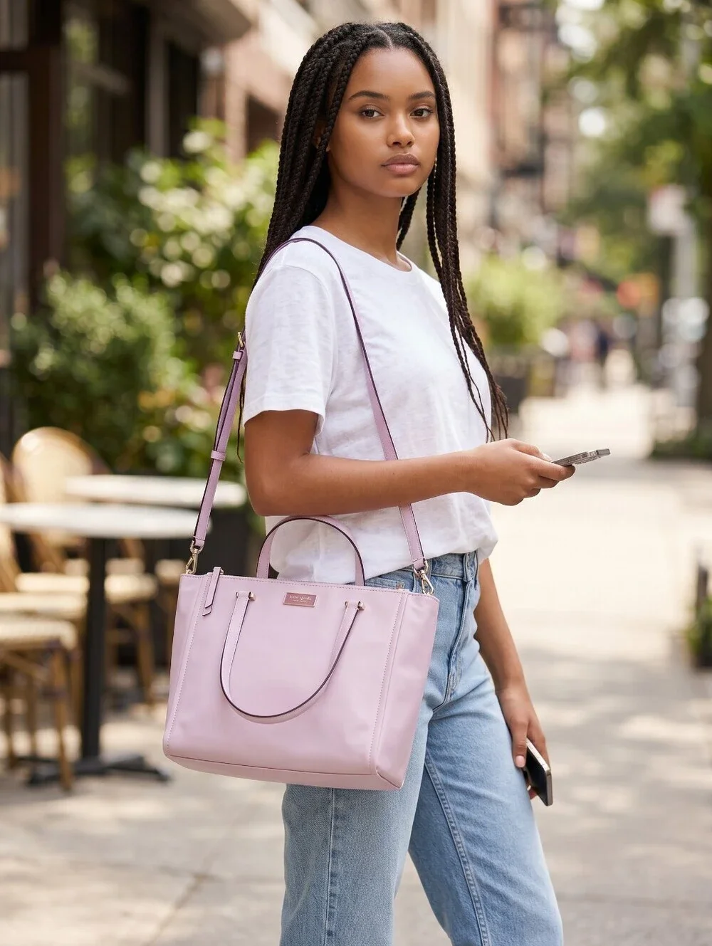 NWT NEW Kate Spade ♠️ Dawn Medium Satchel purse Like Pink Nylon